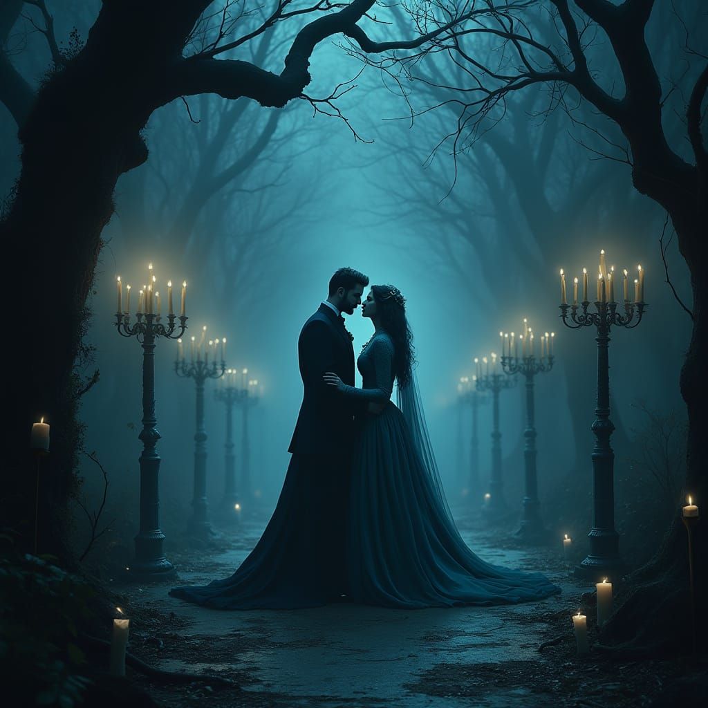 Gothic Wedding in Dark Whimsical Style