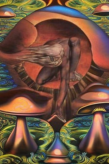 Psychedelic Mushroom Cat Army in Academic Art Style