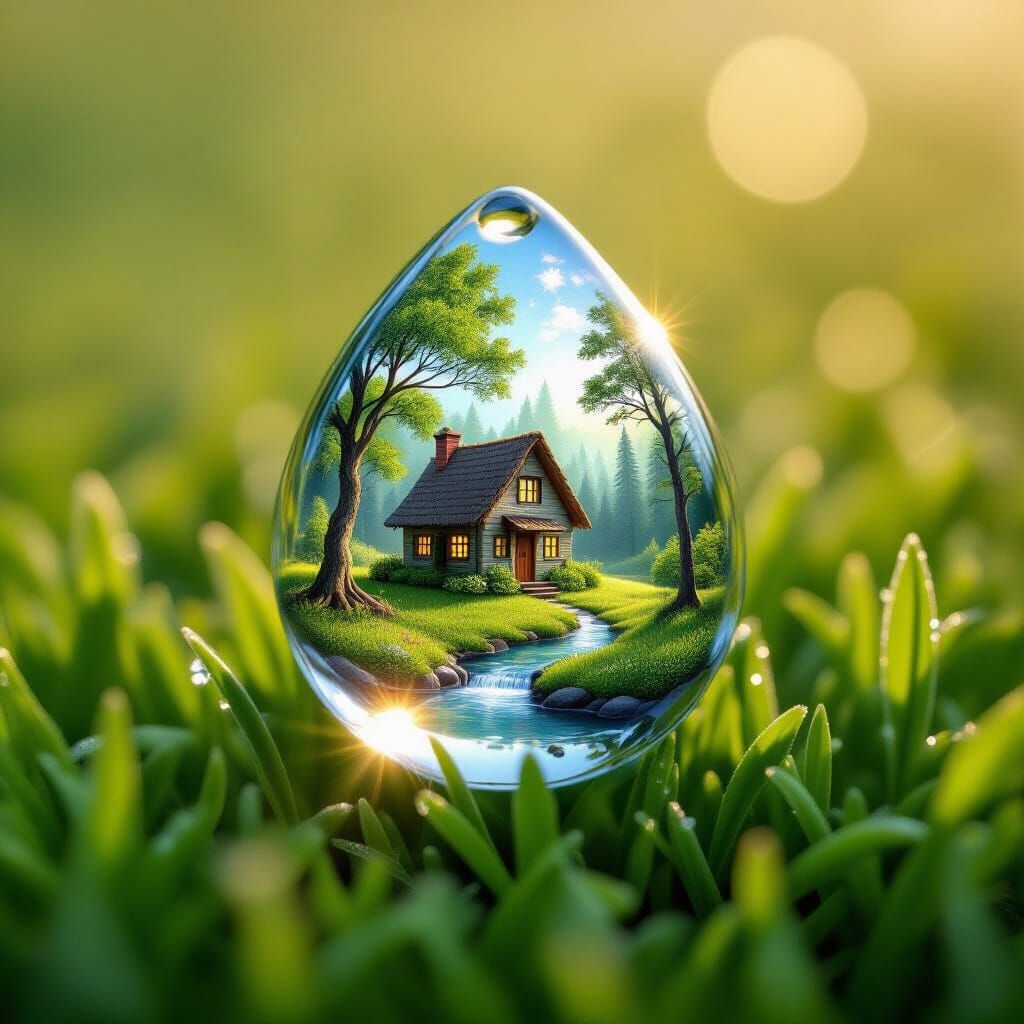 Magical World Hidden Within A Dewdrop