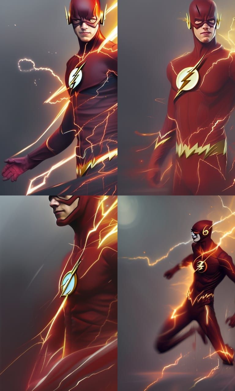 Hyperdetailed Flash in Dark Fantasy Style