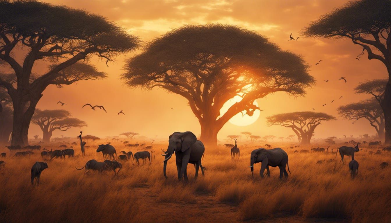 African Savanna Sunrise: Epic Cinematic Landscape