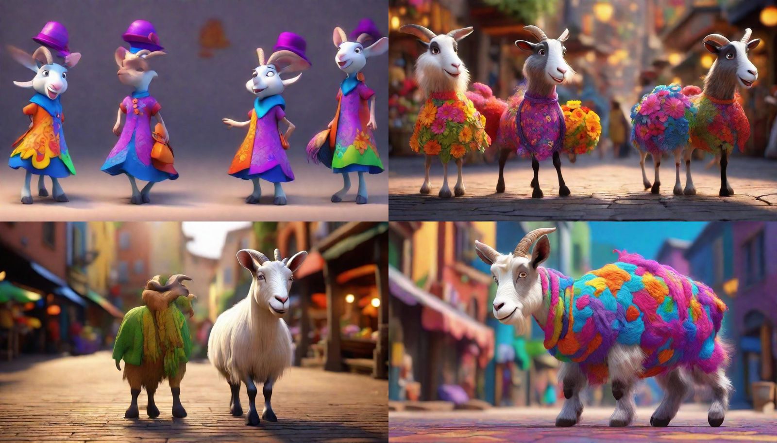 Goat Goes Shopping: 3D Cartoon Style