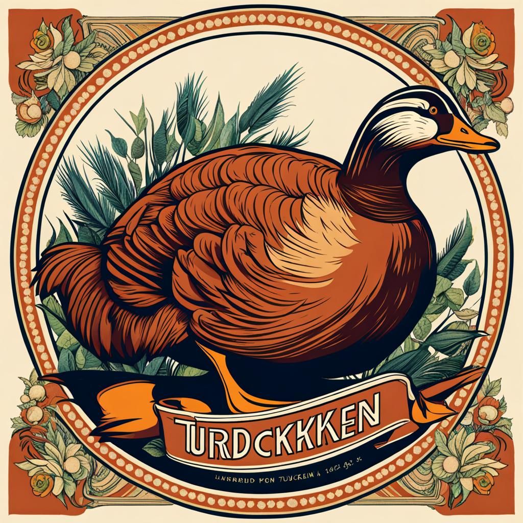 Delicious Turducken Dish Generated by AI