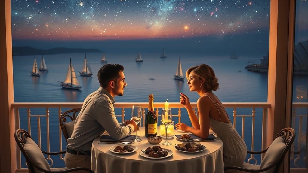 Romantic Luxury Evening on Southern Ocean Bay