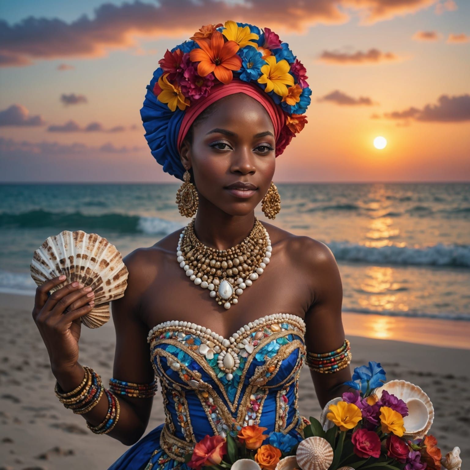 Beautiful Haitian Dancer Portrait in Hyper-Realistic 8k