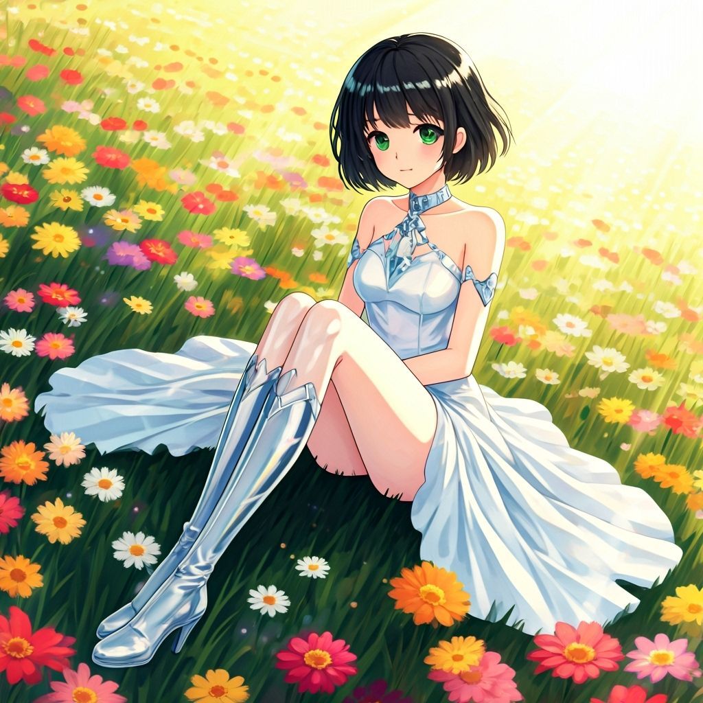 Light Elemental Girl in Manga Style