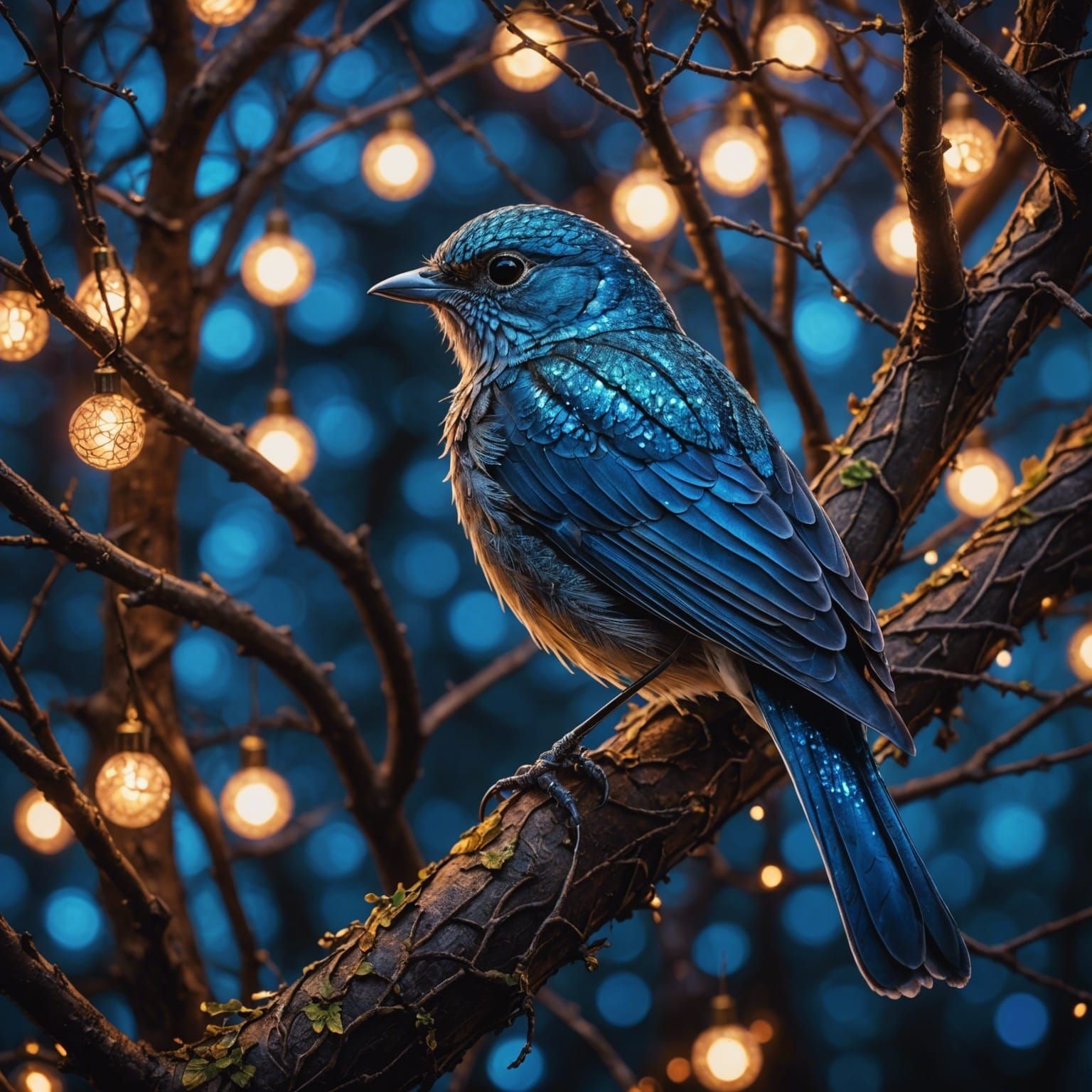 Majestic Nightingale Outside the Ritz in Fantasy Style