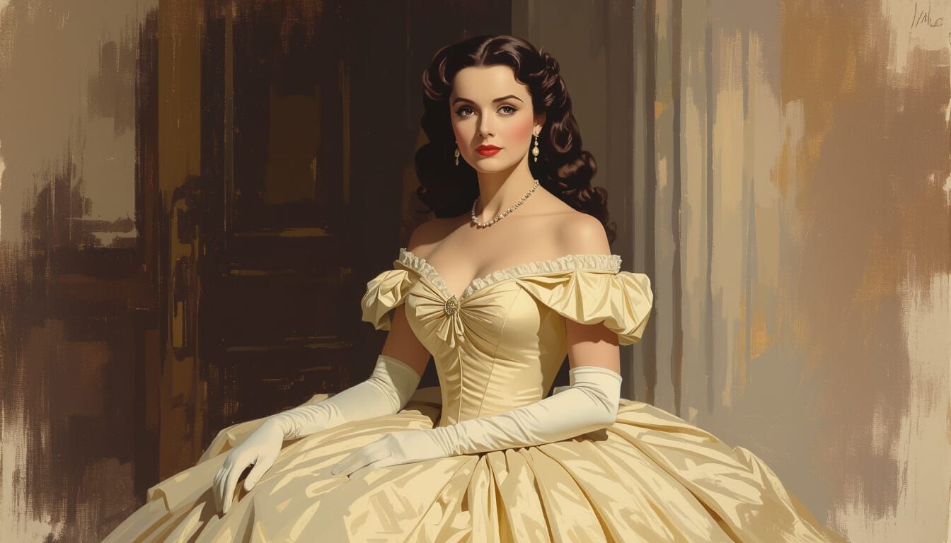Vivian Leigh in Gone With the Wind Gowns: Painterly Realism