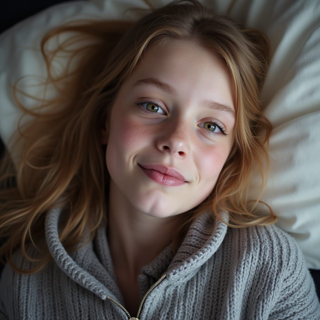 Exhausted Woman Walking Along Seaside Promenade