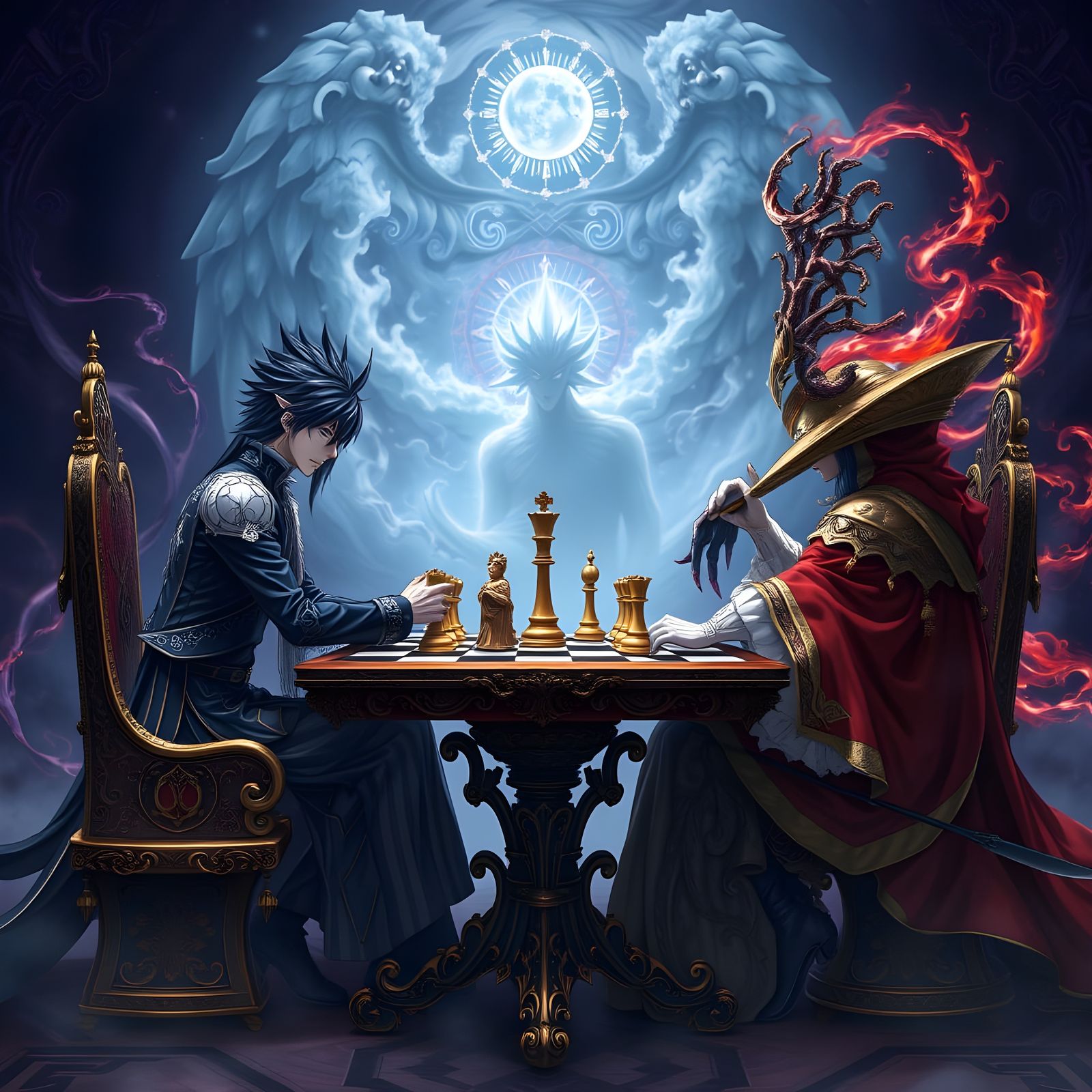 Divine Cosmic Gods Play Chess To Decide The Faith Of The 9 R...