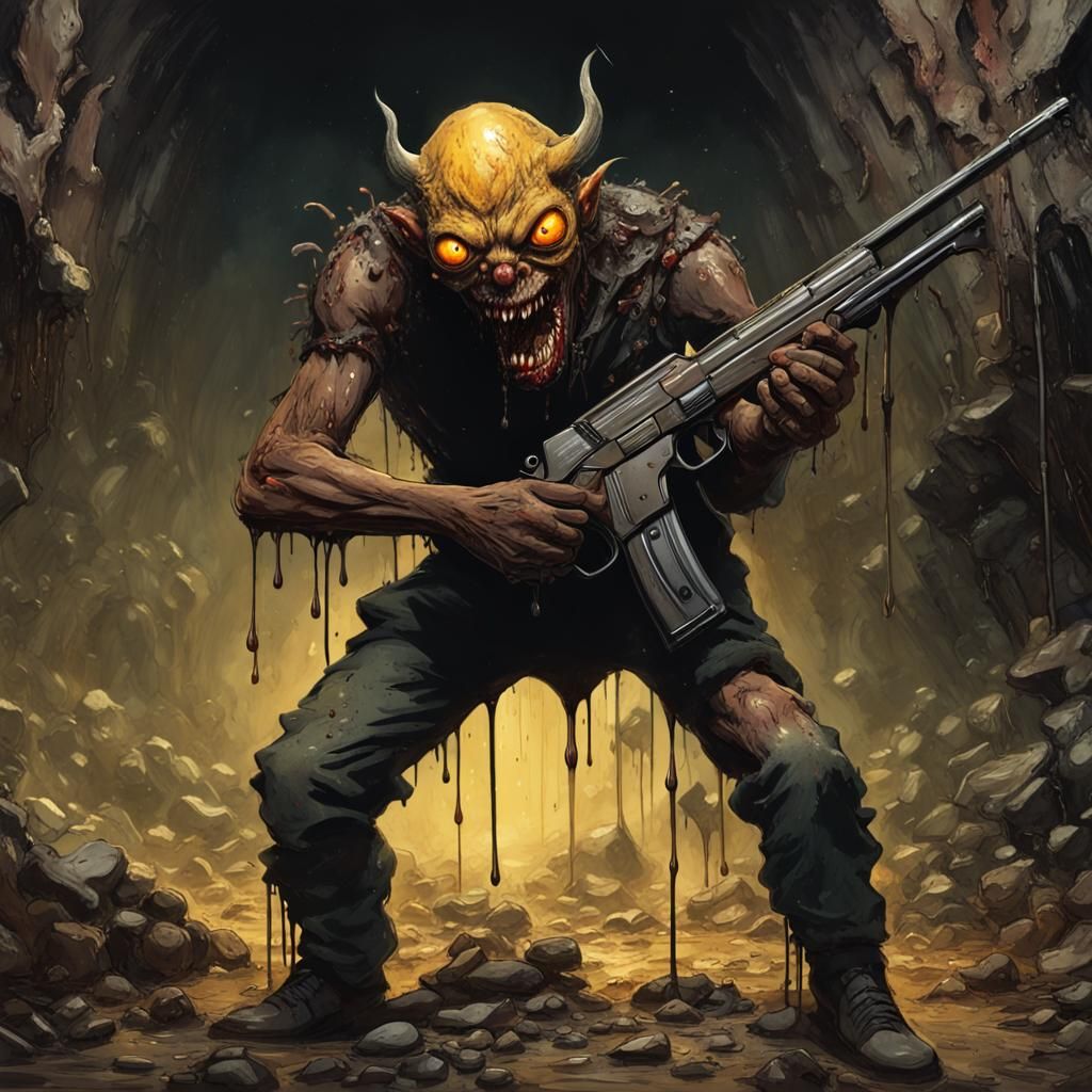 Man vs. Demonic Alien in Post-Apocalyptic Mine