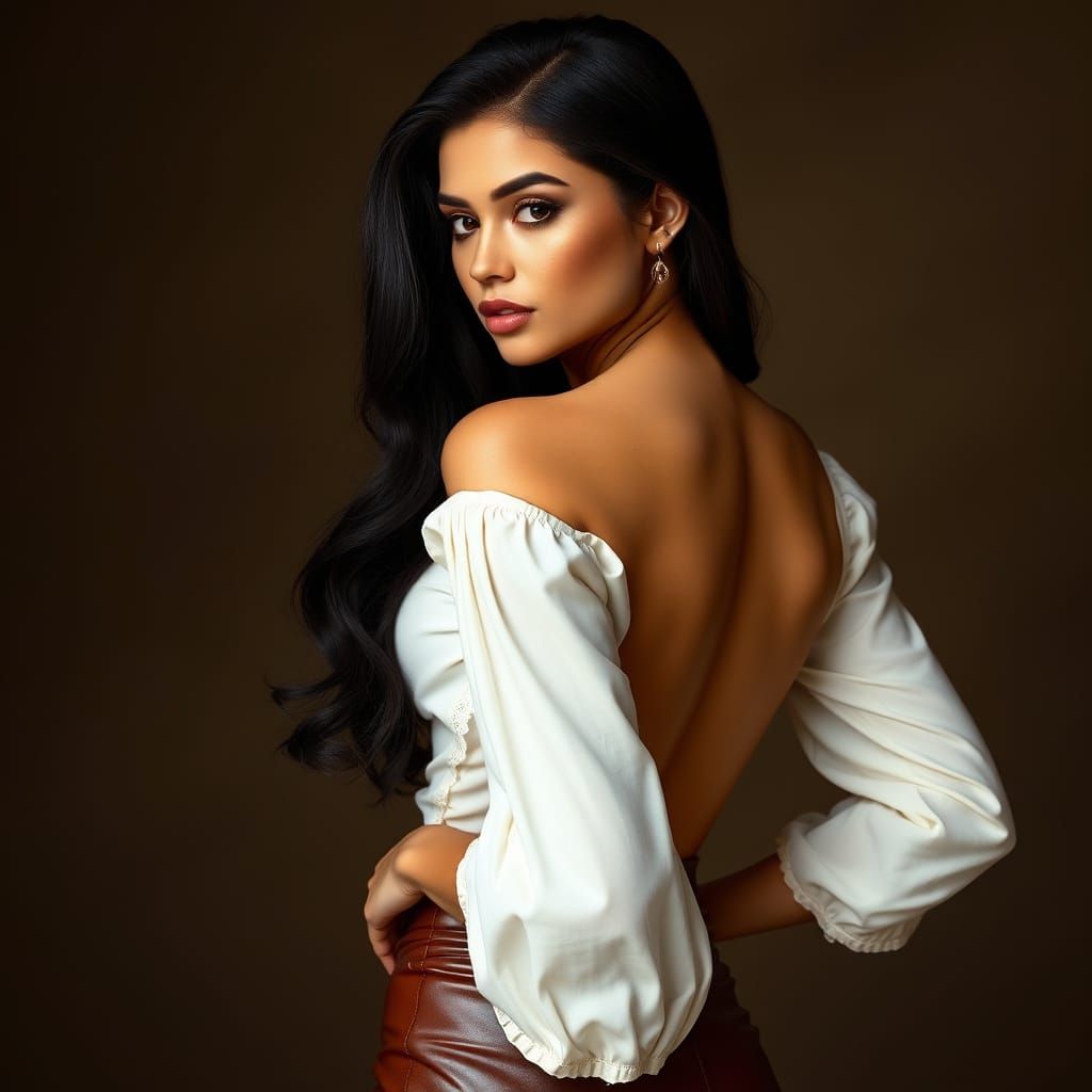 Elegant Woman in Old Master Style