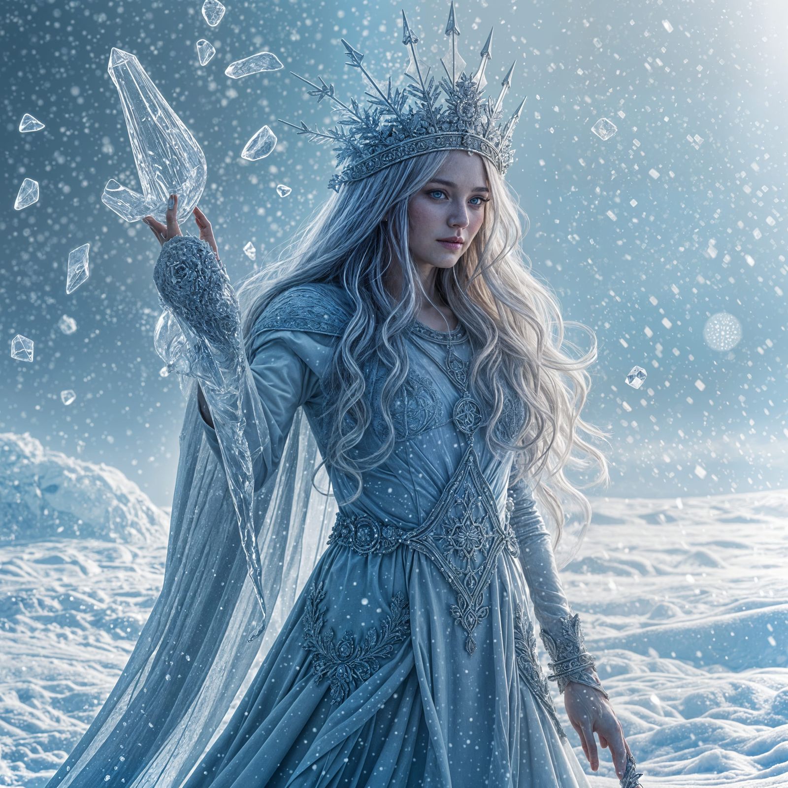 Ice Goddess Unleashes Dystopian Winter Storm