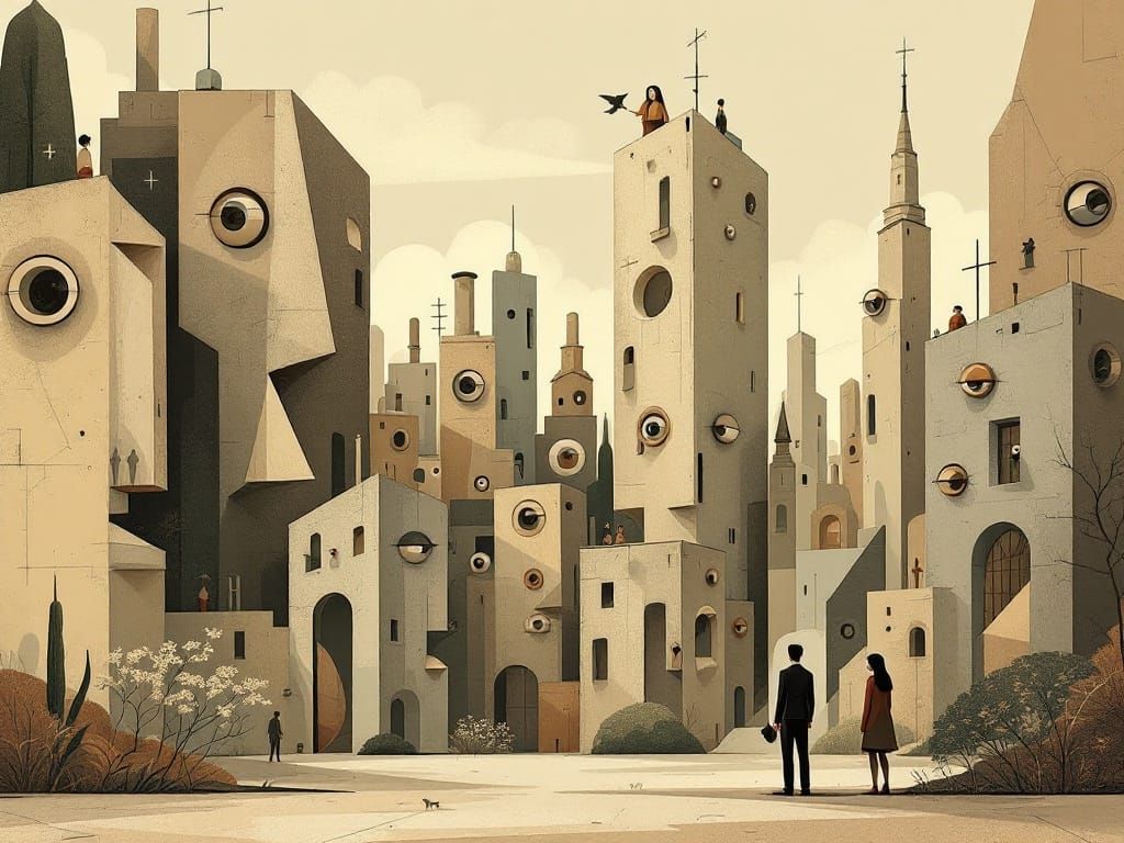 Fragmented Metropolis, A City of Broken Faces