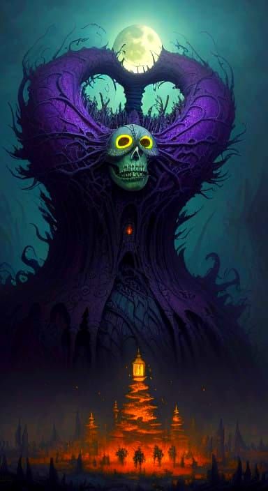 Ethereal Nightmare Realm in Dark Fantasy Style