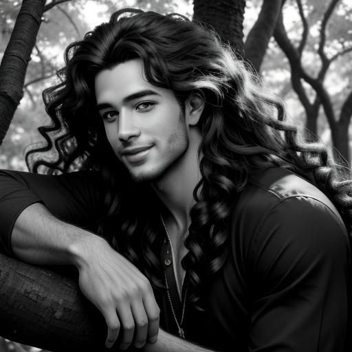 Monochrome photo of a man
