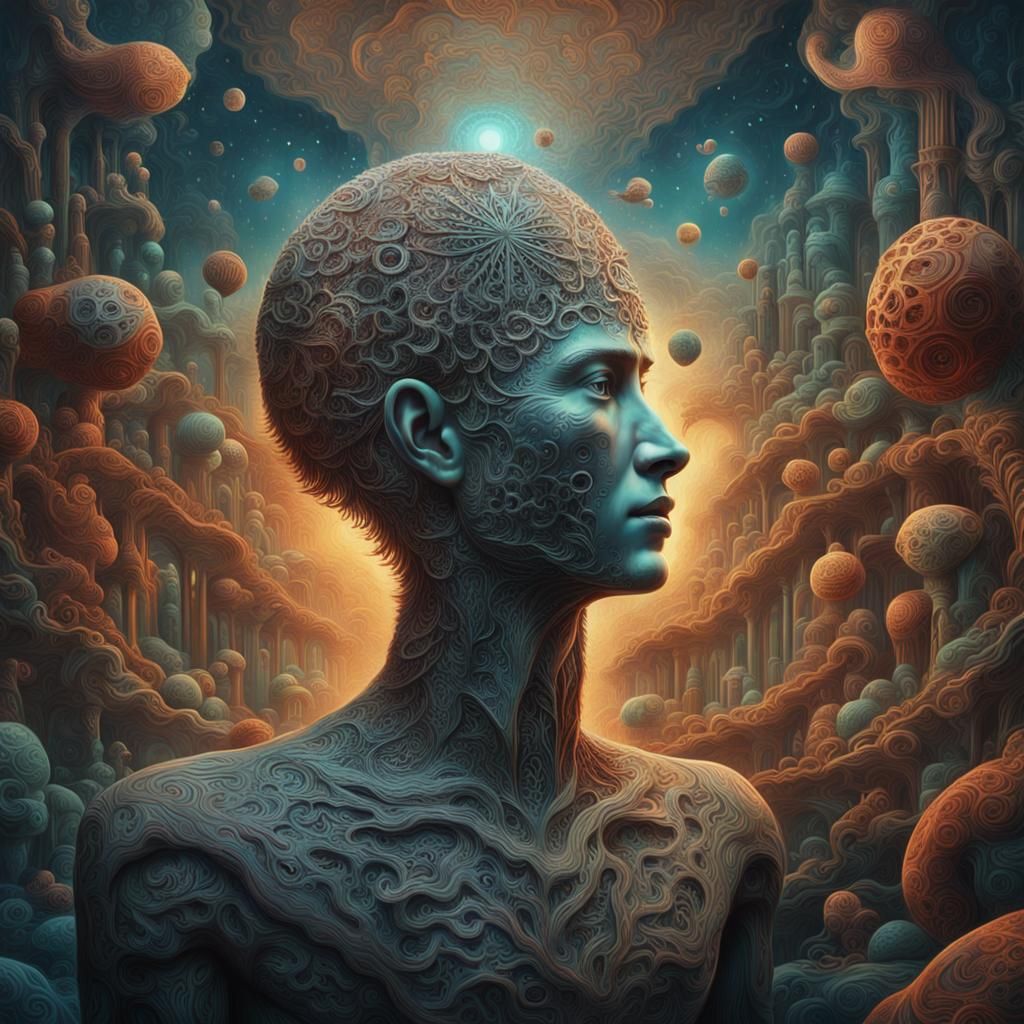 Cosmic Rebirth: A Surreal Digital Artwork