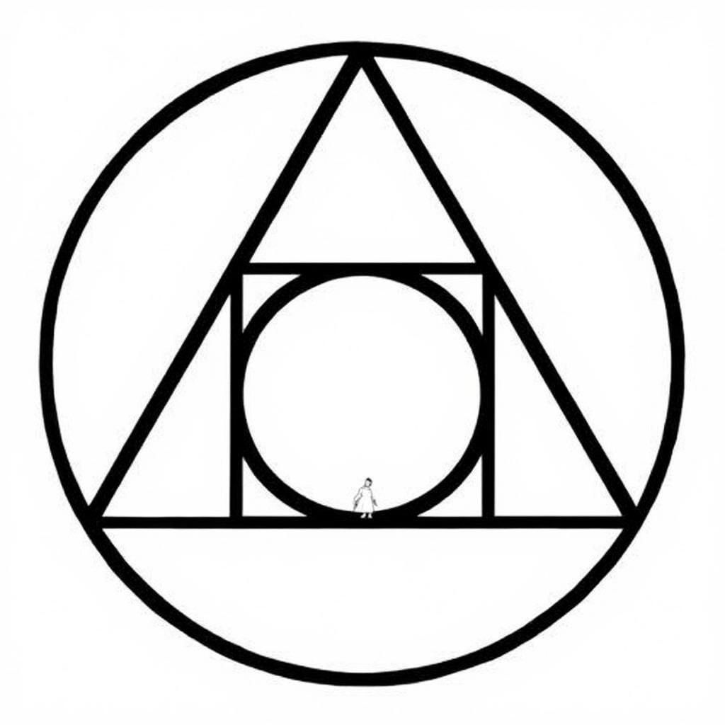 Geometric Woman: Rainbow Bioluminescence in Dreamy Style