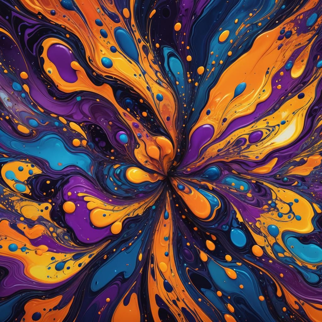 Vibrant Liquid Blend: A Mesmerizing Concept Art