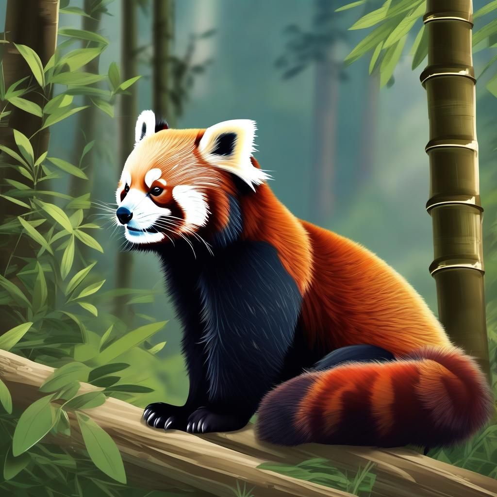 Red Pandas in Himalayan Bamboo Forest