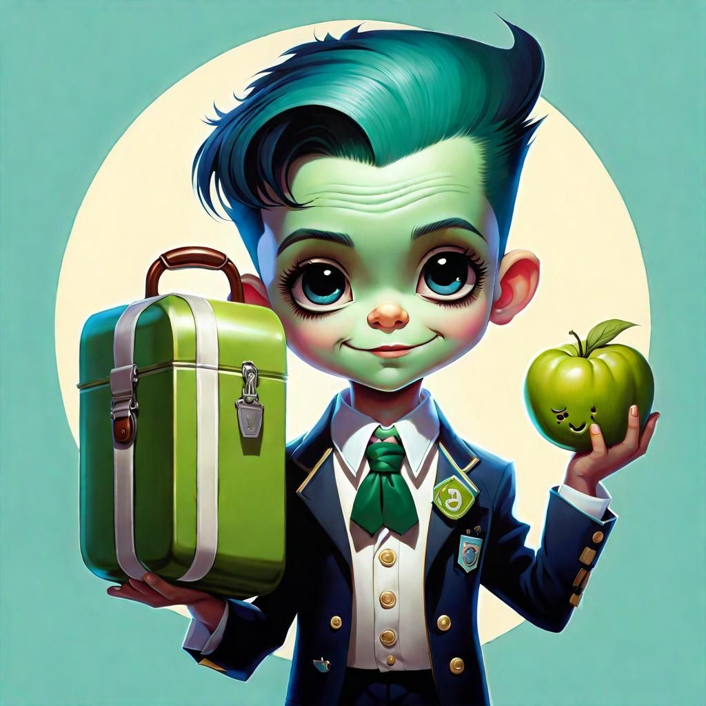 Chibi Frankenstein's Monster First Day of School