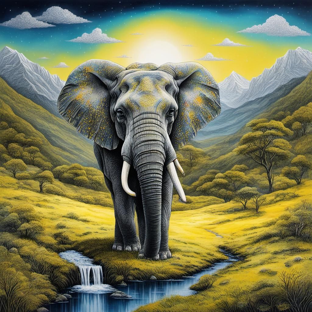 an elephant goes on holiday in the Scottish highlands.