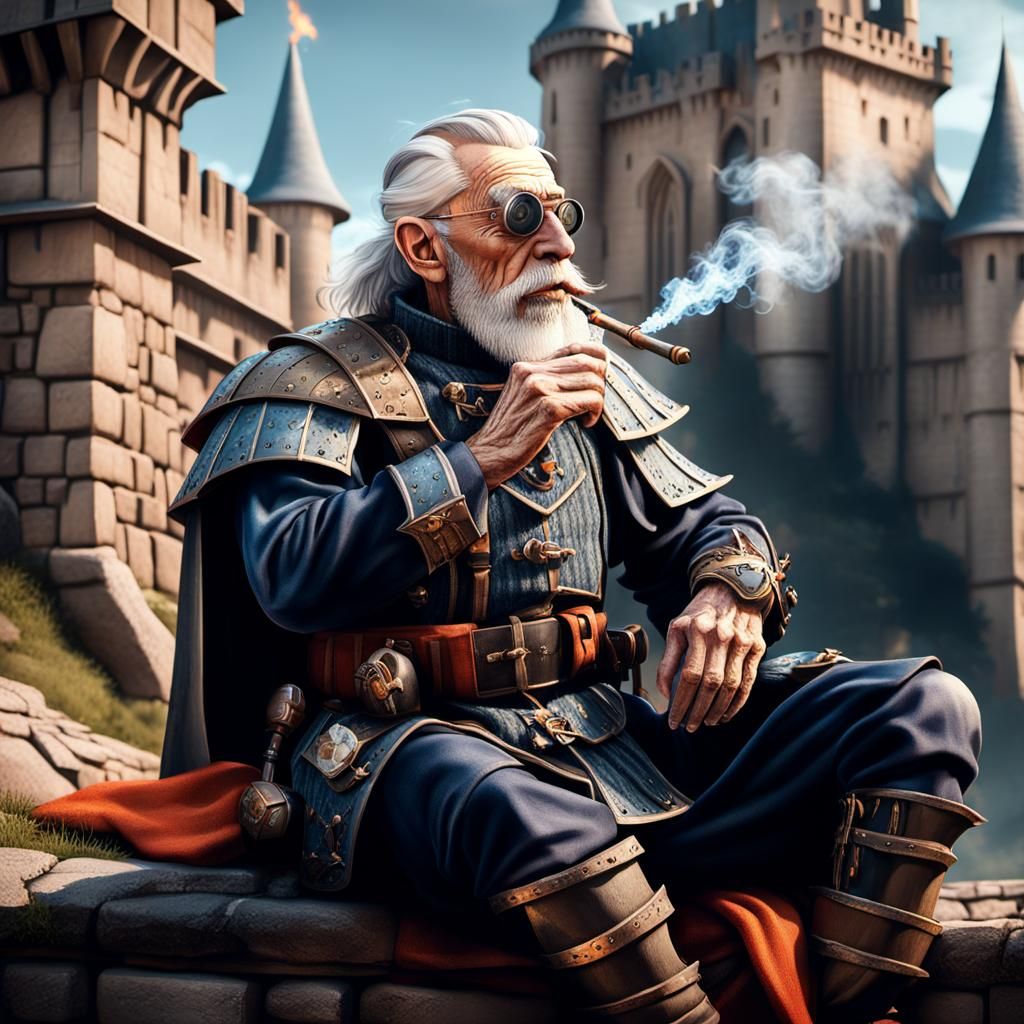 Tactical Wizard in Dark Fantasy Landscape