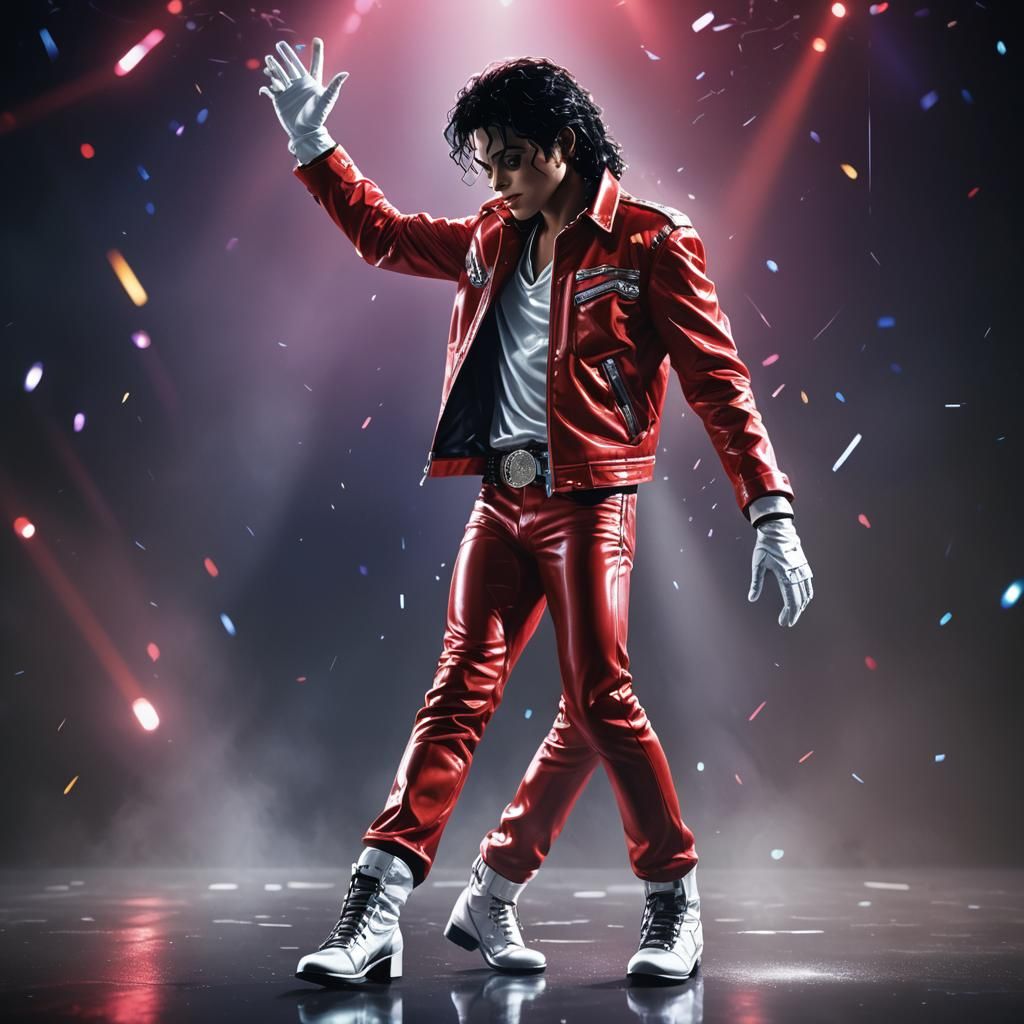 Michael Jackson Moonwalking in Anime-Inspired 3D Art