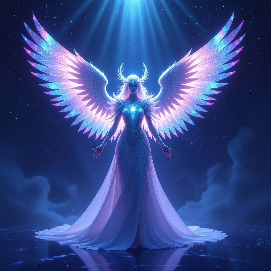 Ethereal Celestial Being in Cosmic Void