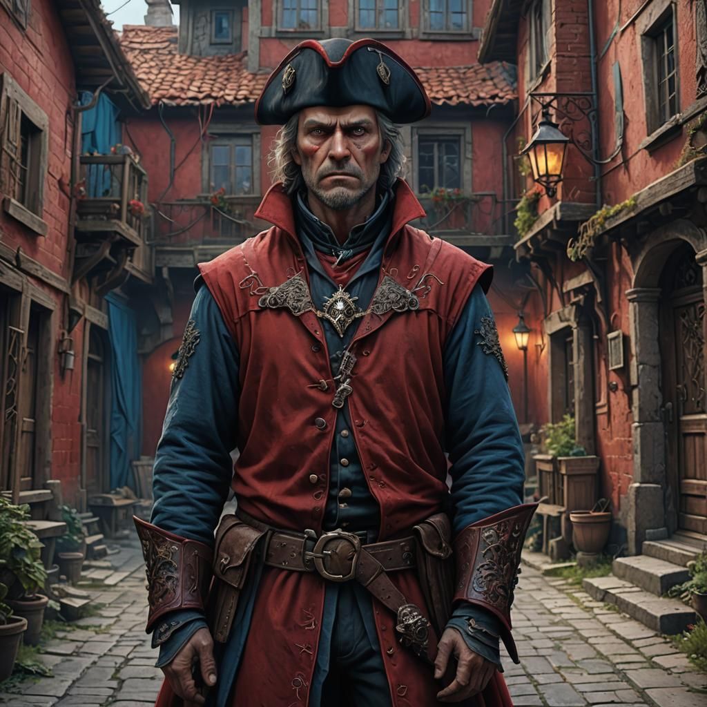 Renaissance City Watchman in Detailed Matte Painting