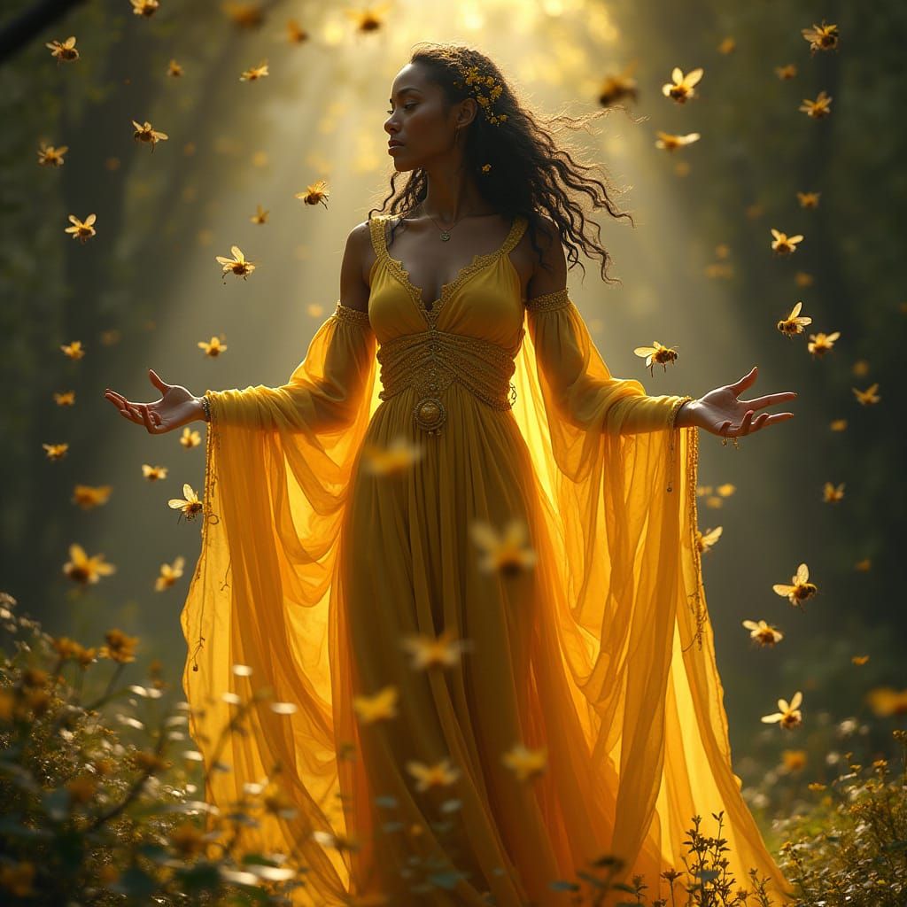 Powerful Goddess of the Hive Mind Revealed in Resplendent Be...