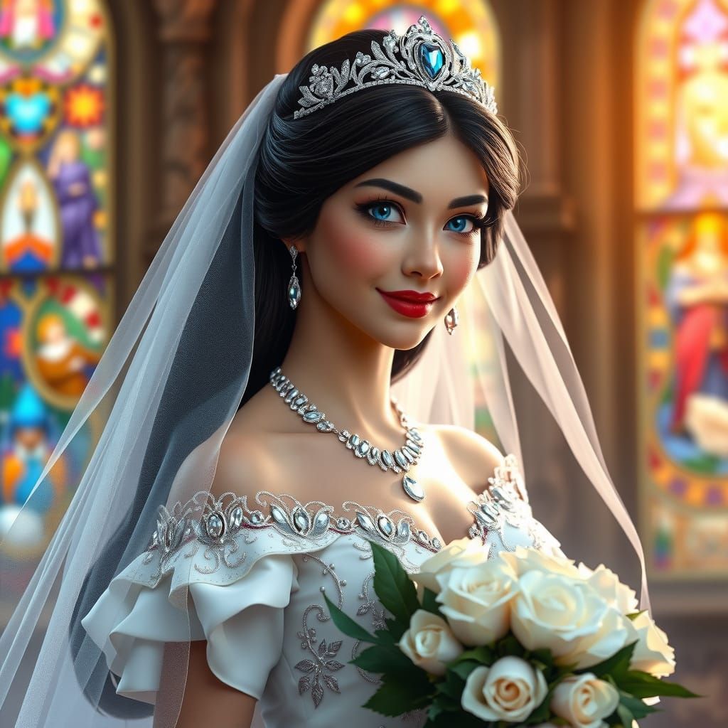 Snow White Portrait in Wedding Gown