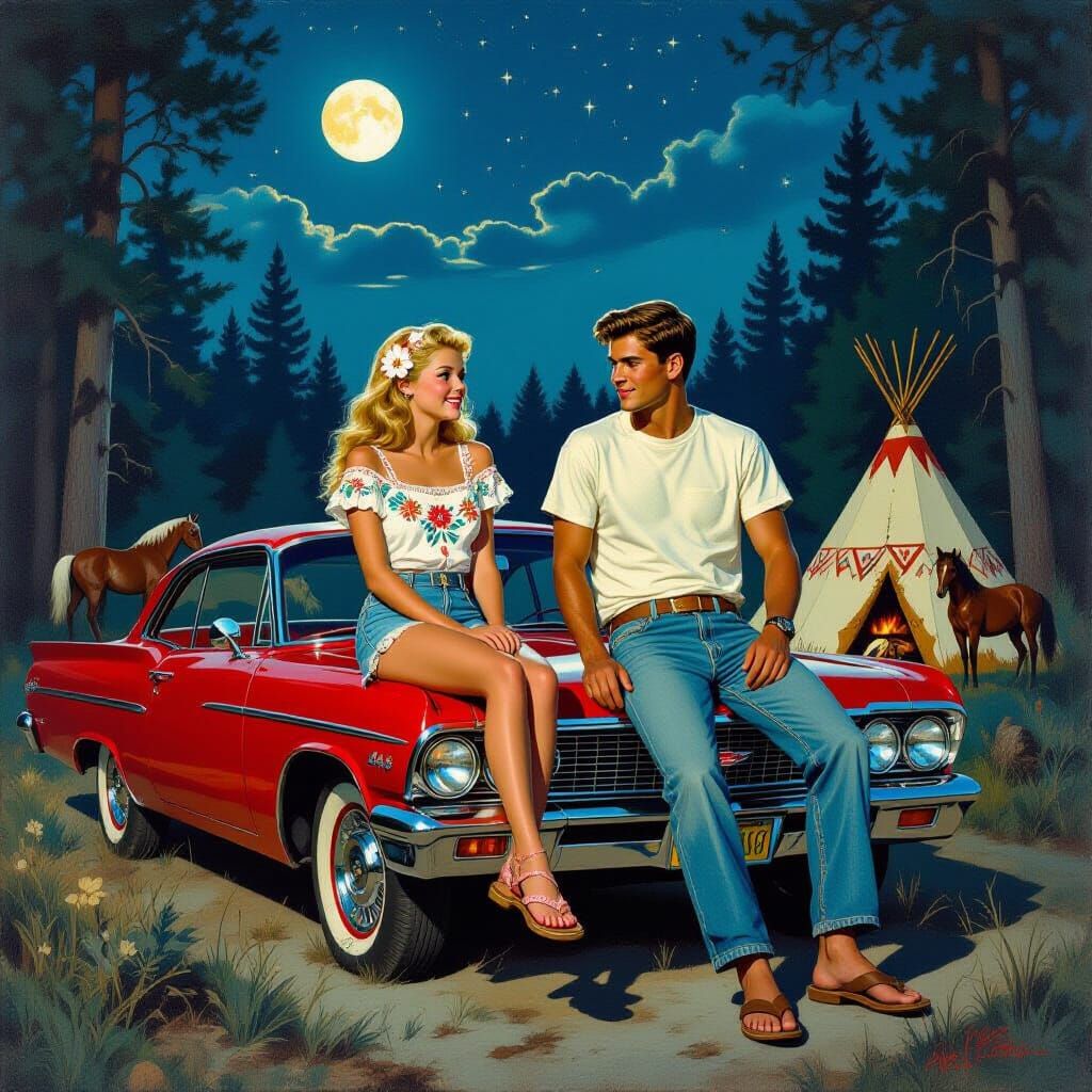 Mid-Century Realism: Summer Night Out West