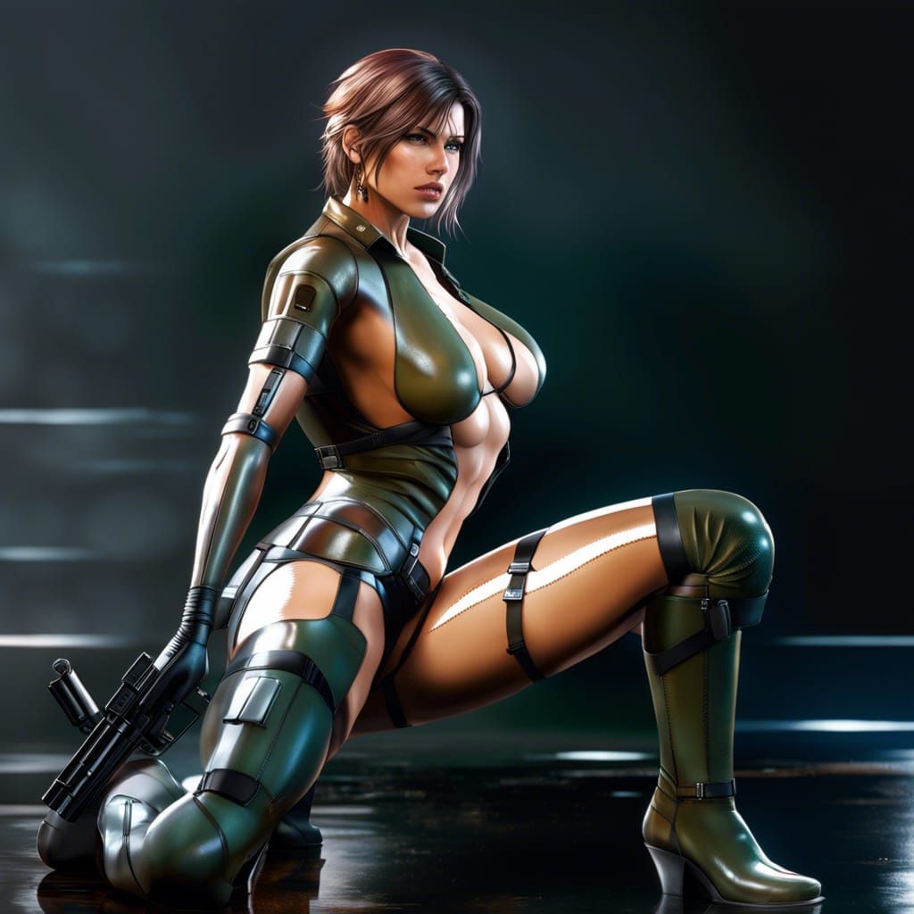 Quiet from Metal Gear Solid in Hyperrealistic Style