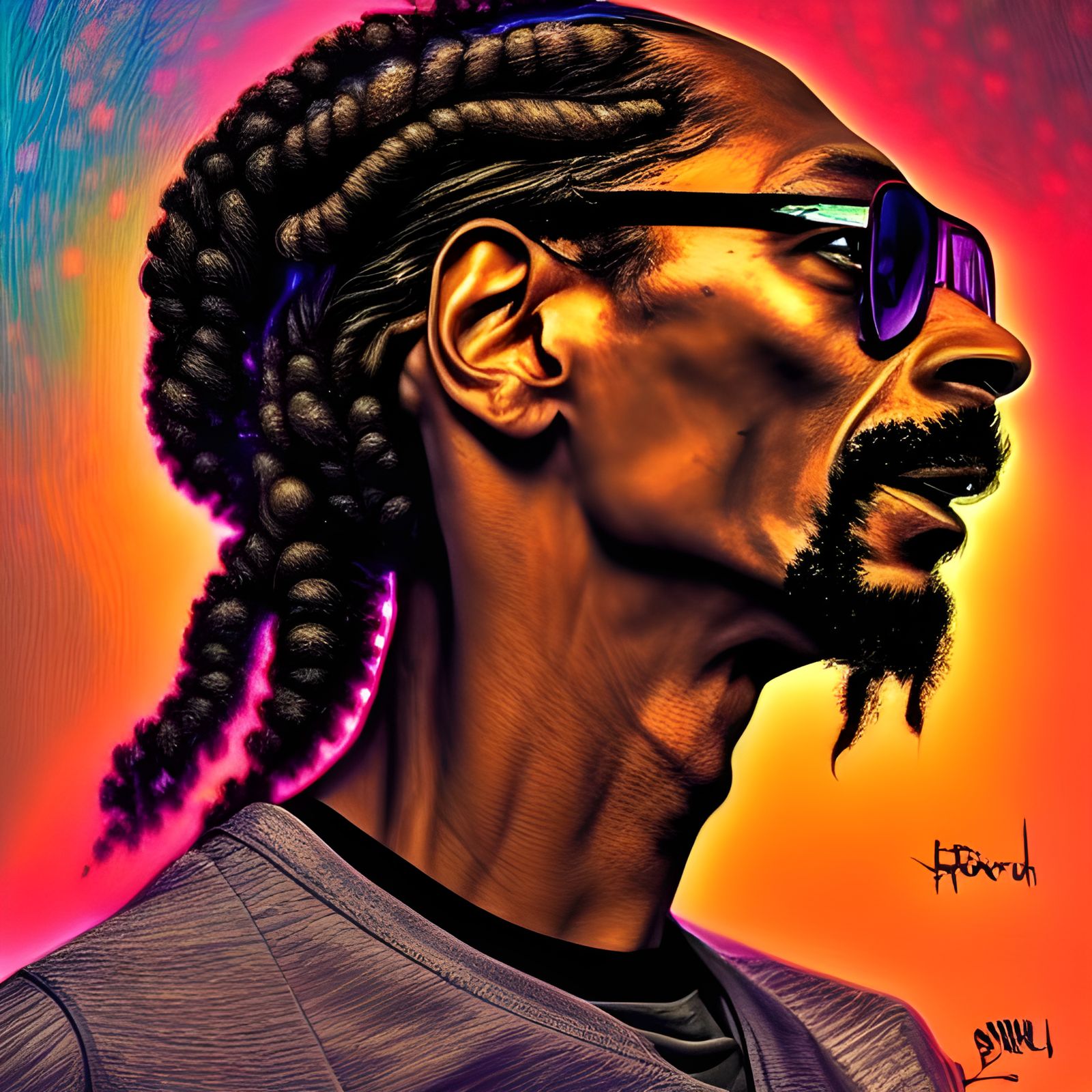 Fractal Galactic Portrait in Digital Art Style