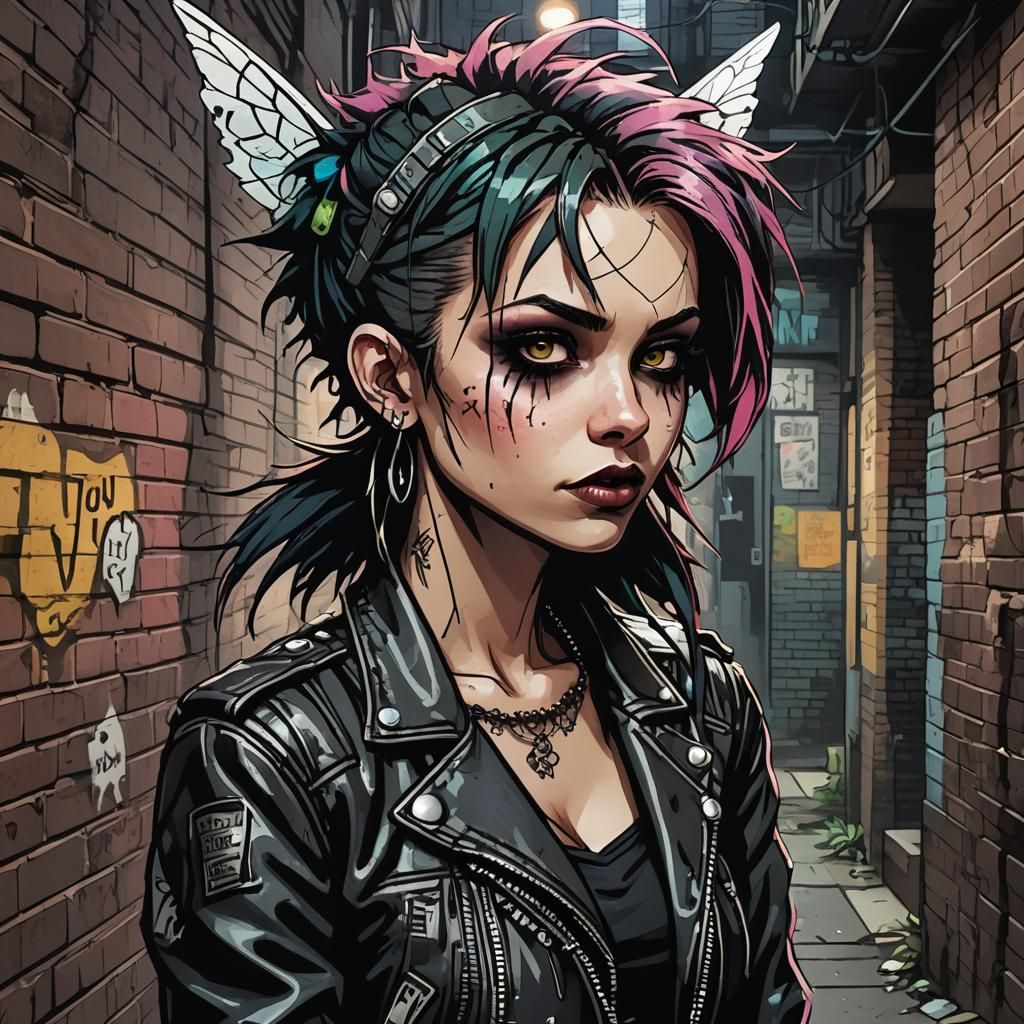 punk fairy saying "Thank you!" art deco Dan Mumford Tim Burt...