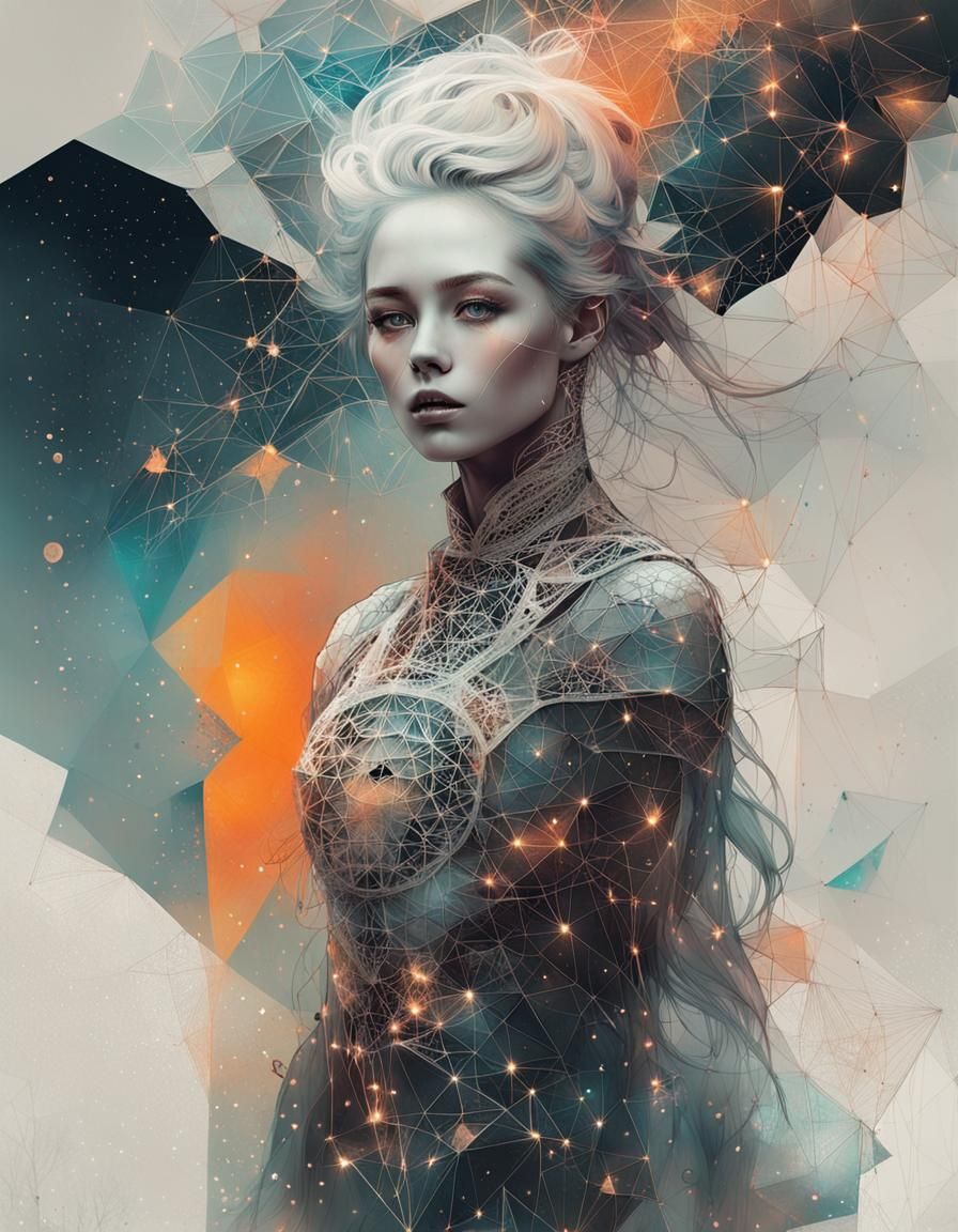 Surreal Portrait of a Ghostly Girl in Digital Art