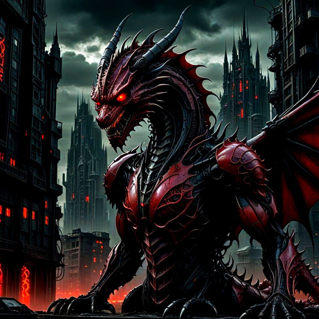 Great Red Dragon Reimagined as Modern Horror Art