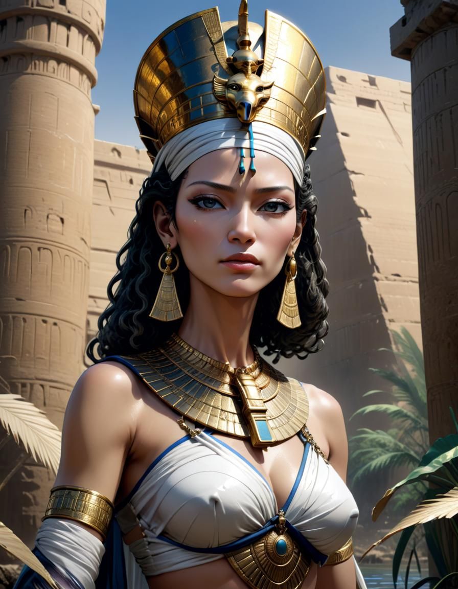 Radiant Queen of The Nile: Digital Illustration