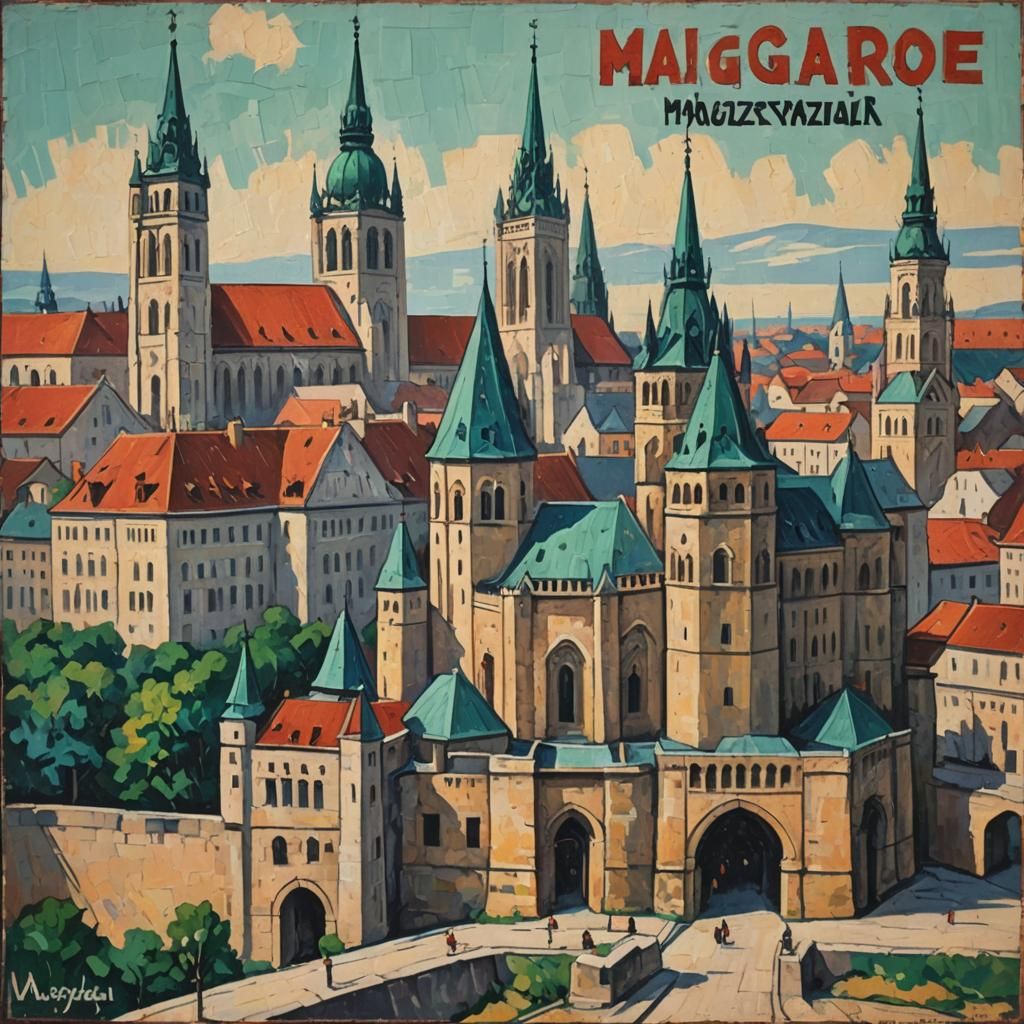 Hungarian Landmarks in Brutalist Propaganda Poster Art