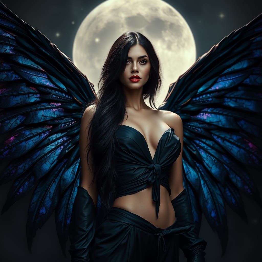 Dark Angel in Cyberpunk Style