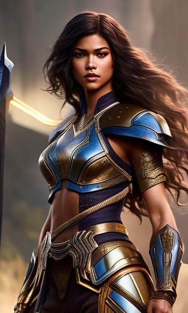 Zendaya as Warrior Girl from the Southern Lands 2