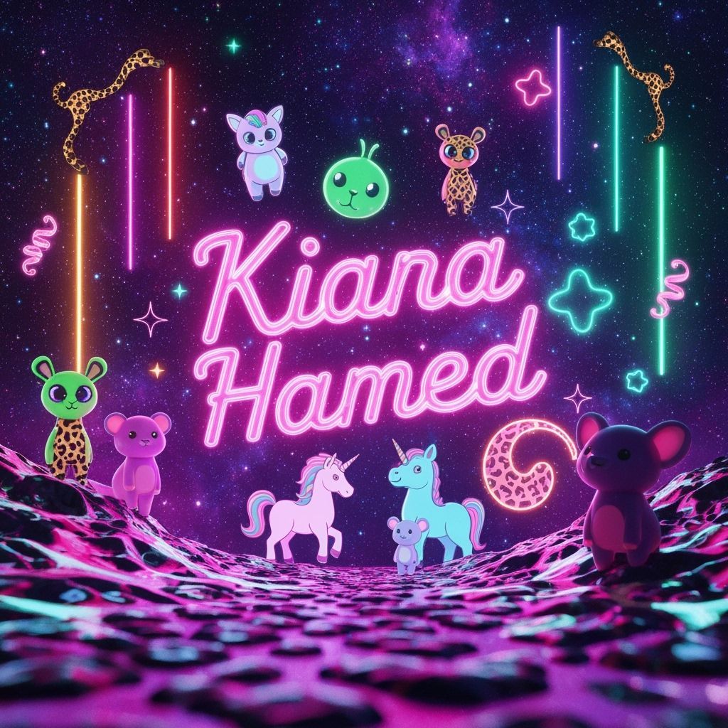 Neon Cosmic Candyland: Cheetah Print Adventure