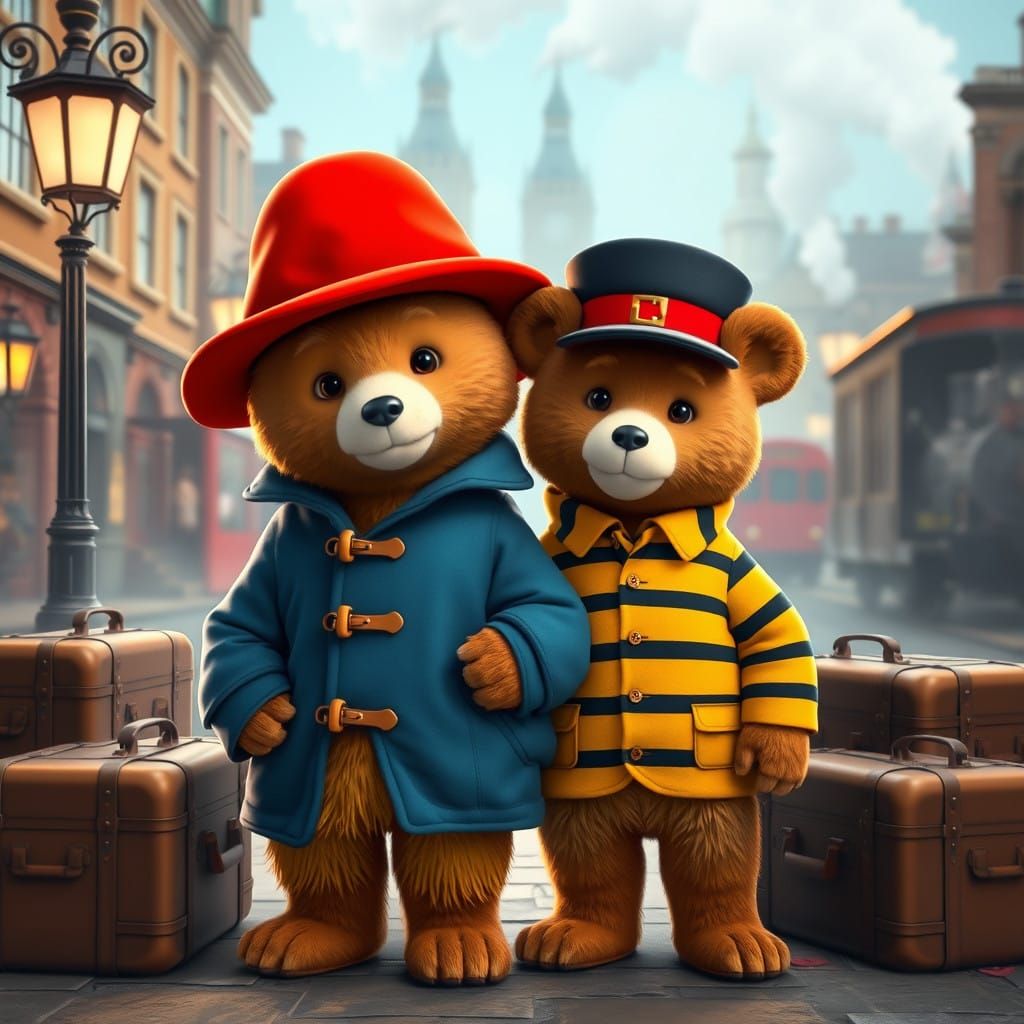 Whimsical British Bears in Vintage London