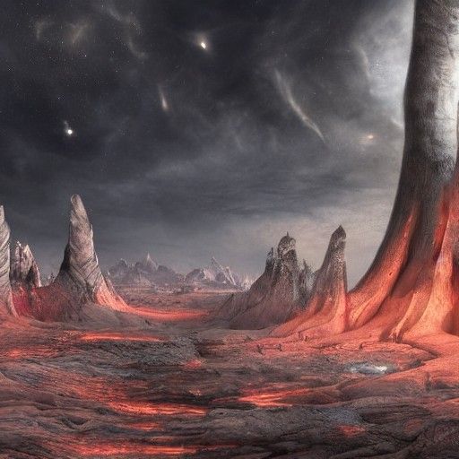 Detailed Matte Painting of the End of the Universe