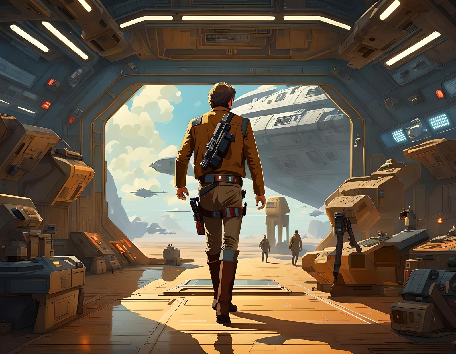 Han Solo in Studio Ghibli Anime Style