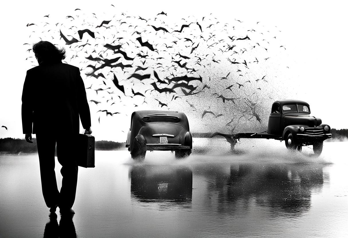 Autumnal Thunder: A Nostalgic Night Scene