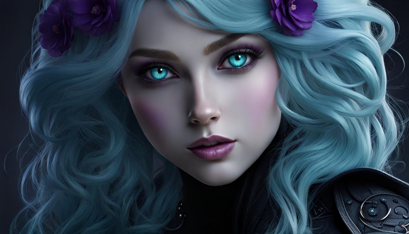 Boogeyman's Daughter with Father in Spooky Landscape