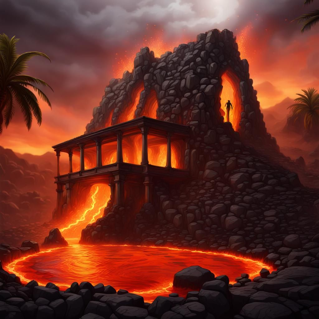 Volcanic Stone House Concept Art