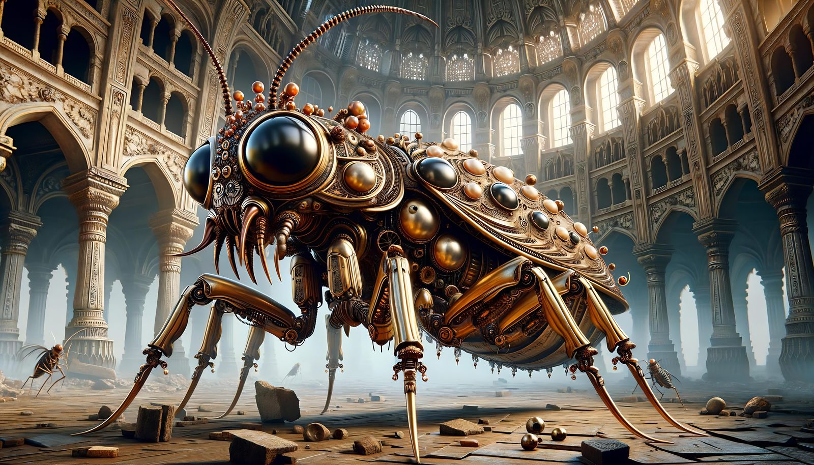 Clockroach Construct Cleansing Forgotten Temple with Acid
